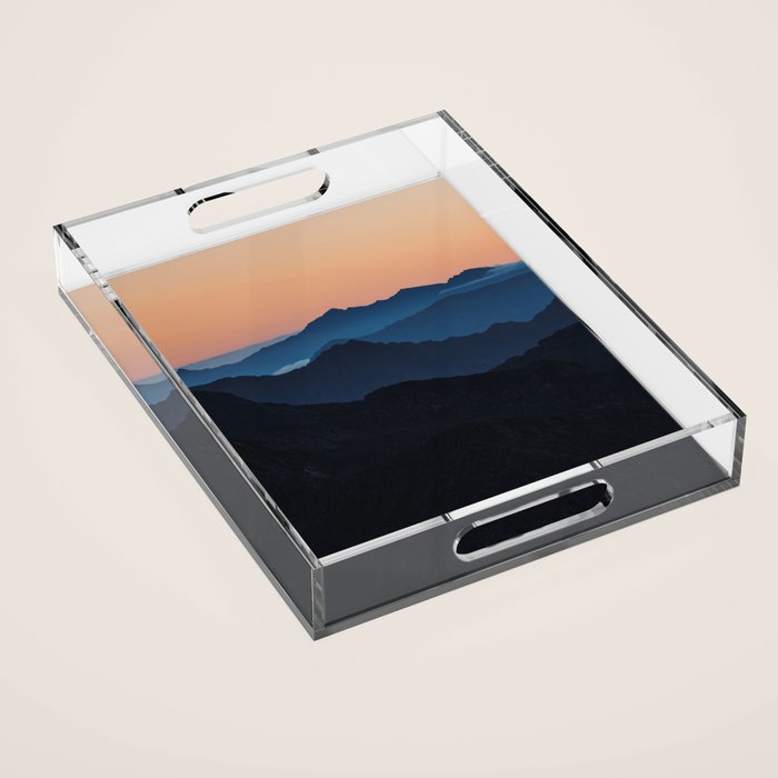 Hike More Worry Less - Landscape and Nature Photography Acrylic Tray Gallery Image 1