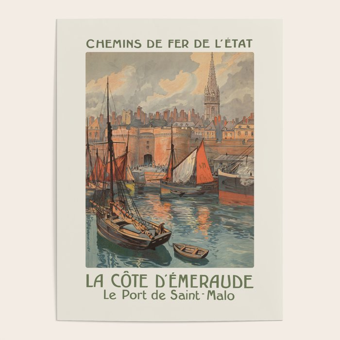 Saint Malo - Vintage french travel poster, 1920s Poster Gallery Image 1