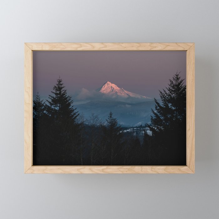 Mt. Hood Forest Mountain - Nature Photography Mini Art Print Gallery Image 1