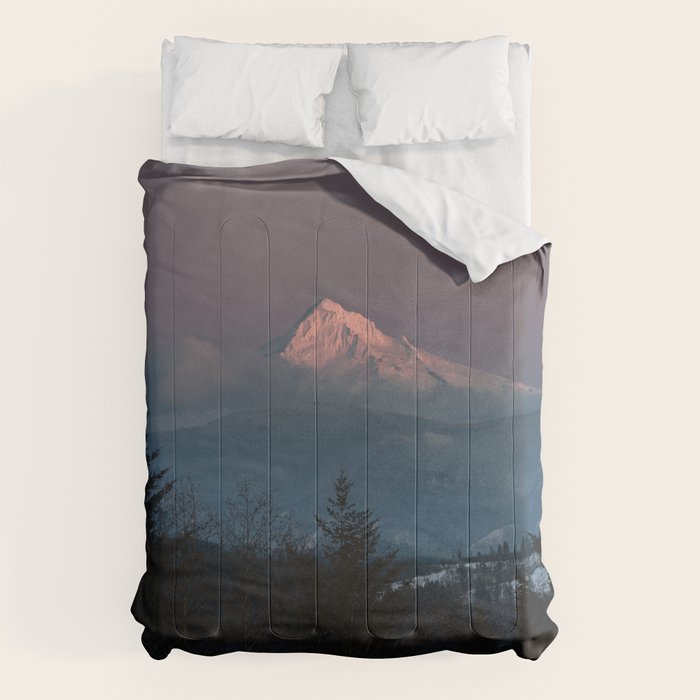 Mt. Hood Forest Mountain - Nature Photography Comforter Gallery Image 6