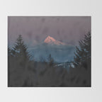 Mt. Hood Forest Mountain - Nature Photography Throw Blanket Gallery Image 2