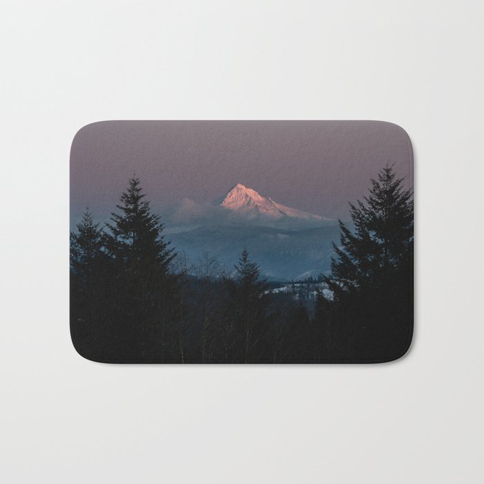 Mt. Hood Forest Mountain - Nature Photography Bath Mat Gallery Image 1