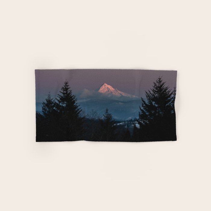 Mt. Hood Forest Mountain - Nature Photography Bath Towel Gallery Image 1