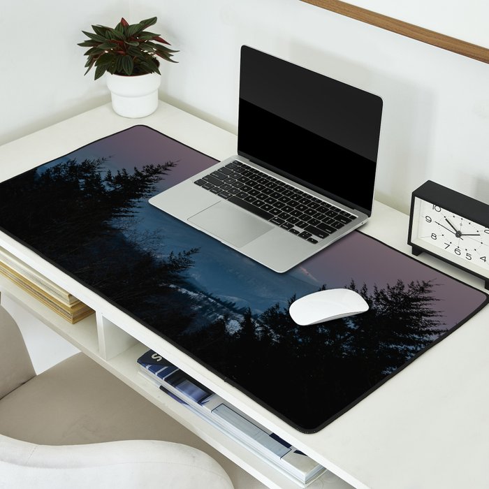 Mt. Hood Forest Mountain - Nature Photography Desk Mat Gallery Image 2