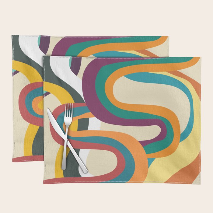 Groovy rainbow of doom Placemat Gallery Image 1