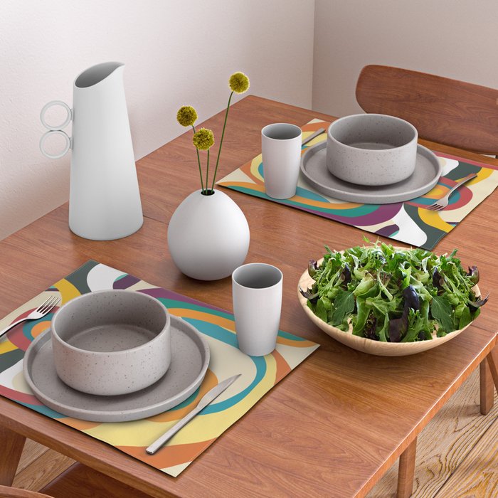 Groovy rainbow of doom Placemat Gallery Image 2
