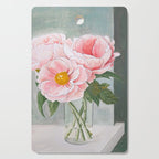 Peonies in the Window Still Life Cutting Board Gallery Image 1