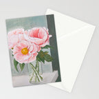 Peonies in the Window Still Life Stationery Card Gallery Image 2