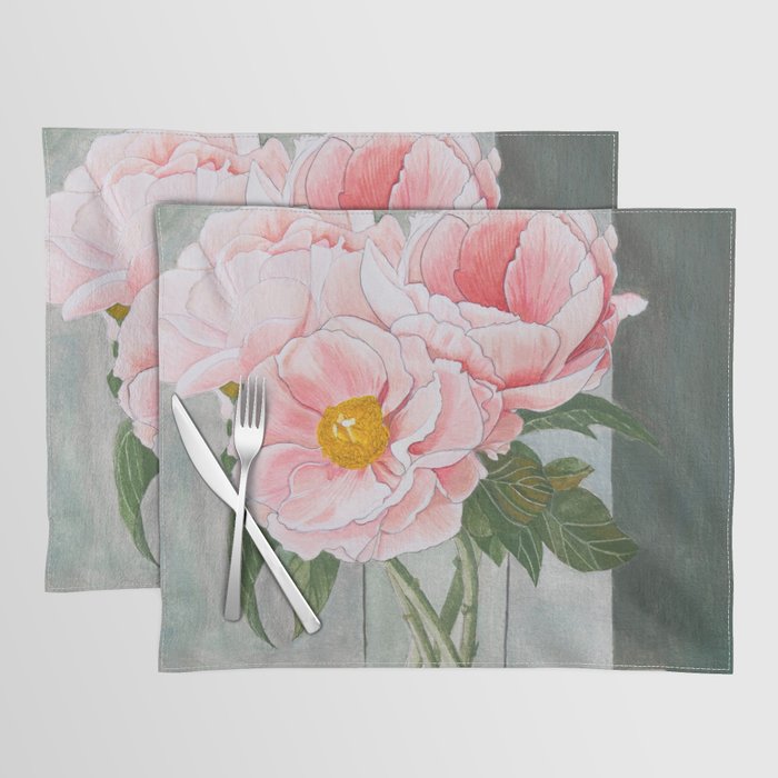 Peonies in the Window Still Life Placemat Gallery Image 1