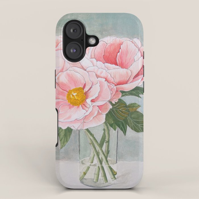 Peonies in the Window Still Life iPhone Case Gallery Image 1