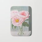 Peonies in the Window Still Life Bath Mat Gallery Image 1