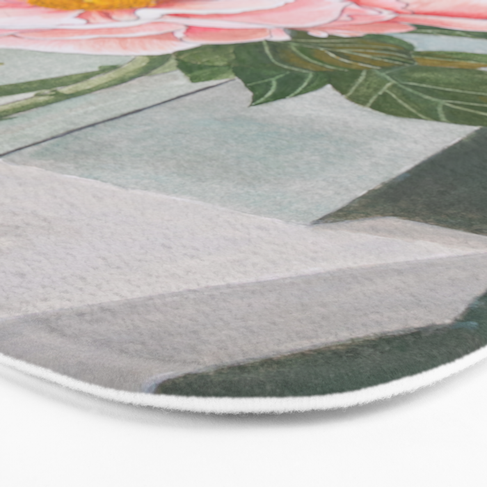 Peonies in the Window Still Life Bath Mat Gallery Image 3