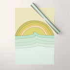 daydreams rainbow waves // retro surf art by surfy birdy Wrapping Paper Gallery Image 1