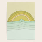 daydreams rainbow waves // retro surf art by surfy birdy Poster Gallery Image 4