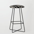 Modulus Minimalist Geometric Pattern in Black and Almond Cream Stool Gallery Image 1