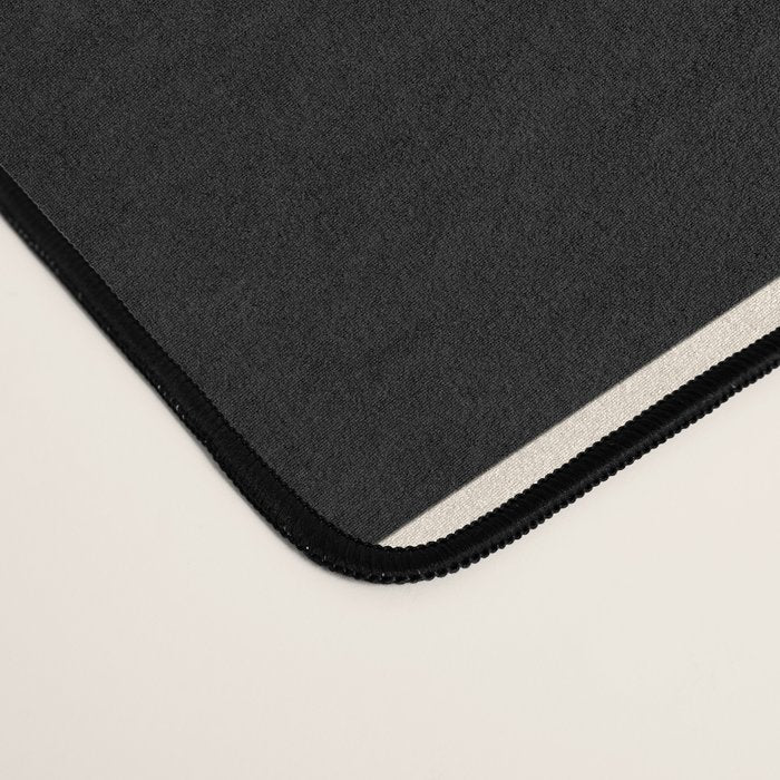 Modulus Minimalist Geometric Pattern in Black and Almond Cream Desk Mat Gallery Image 4