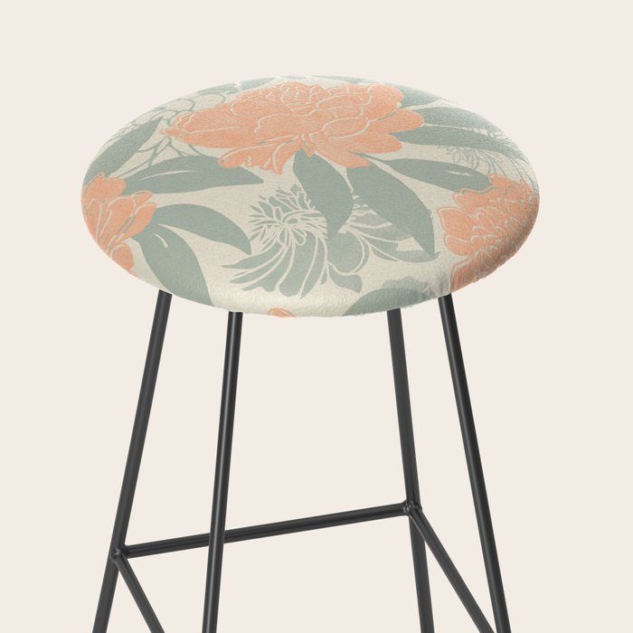 Modern floral blooms P3 Stool Gallery Image 2