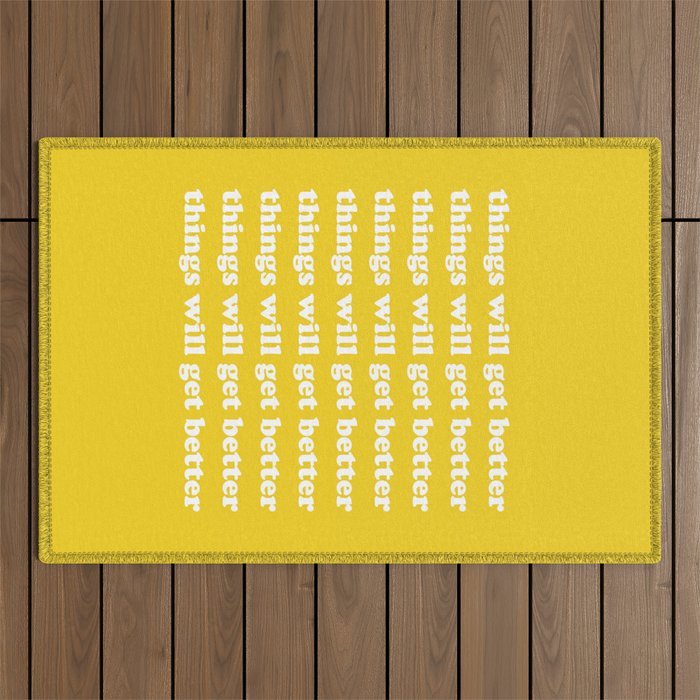 Things Will Get Better Outdoor Rug Gallery Image 1