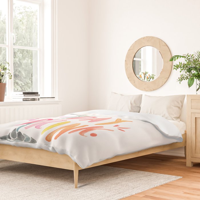 What a Day for a Day Drink â Melon Typography Duvet Cover Gallery Image 2