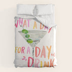 What a Day for a Day Drink â Melon Typography Duvet Cover Gallery Image 6