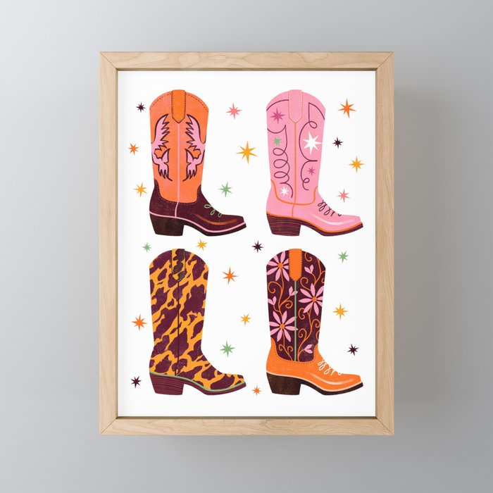 Cowboy Boots Mini Art Print Gallery Image 1