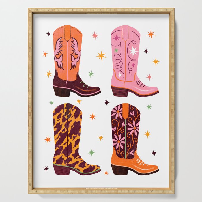 Cowboy Boots Serving Tray Gallery Image 1