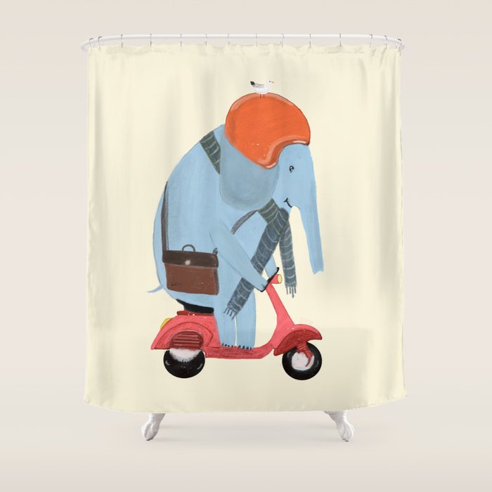 the elephant mobile Shower Curtain Gallery Image 1