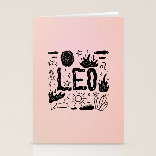 Celestial Leo Stationery Card Gallery Image 1