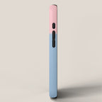 Light Blue and Baby Pink Soft Pastel Minimal Blurred Color Block iPhone Case Gallery Image 2