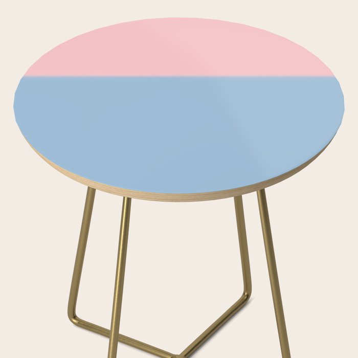 Light Blue and Baby Pink Soft Pastel Minimal Blurred Color Block Side Table Gallery Image 2