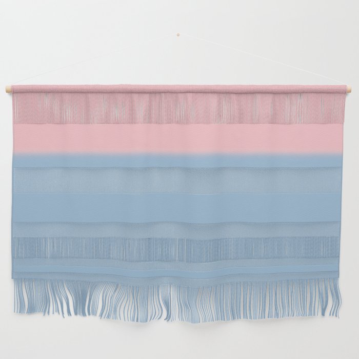 Light Blue and Baby Pink Soft Pastel Minimal Blurred Color Block Wall Hanging Gallery Image 1
