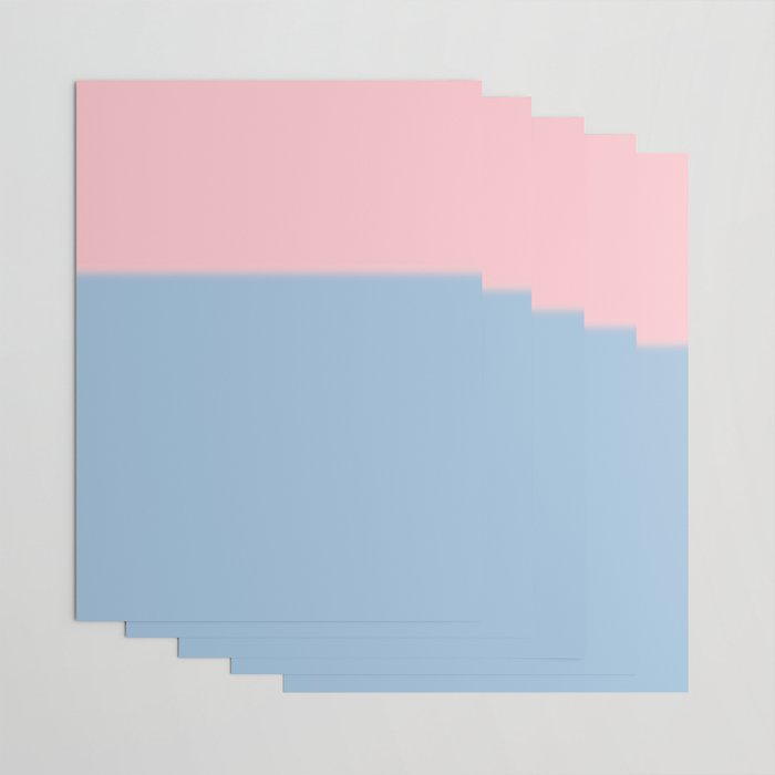 Light Blue and Baby Pink Soft Pastel Minimal Blurred Color Block Wrapping Paper Gallery Image 3
