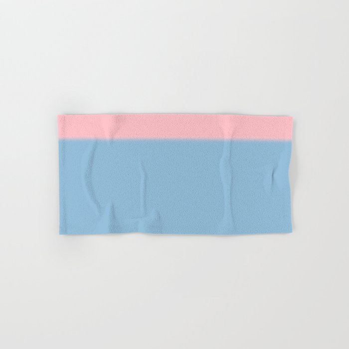 Light Blue and Baby Pink Soft Pastel Minimal Blurred Color Block Bath Towel Gallery Image 1