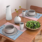 Light Blue and Baby Pink Soft Pastel Minimal Blurred Color Block Placemat Gallery Image 2