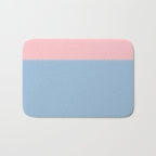Light Blue and Baby Pink Soft Pastel Minimal Blurred Color Block Bath Mat Gallery Image 1