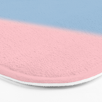 Light Blue and Baby Pink Soft Pastel Minimal Blurred Color Block Bath Mat Gallery Image 3