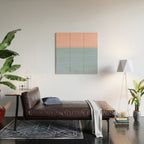Light Blue and Baby Pink Soft Pastel Minimal Blurred Color Block Wood Wall Art Gallery Image 2