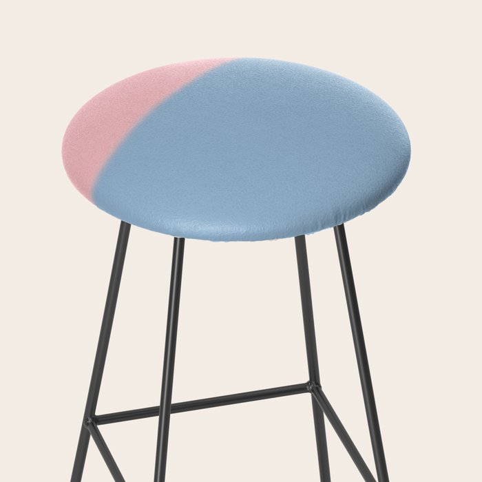 Light Blue and Baby Pink Soft Pastel Minimal Blurred Color Block Stool Gallery Image 2