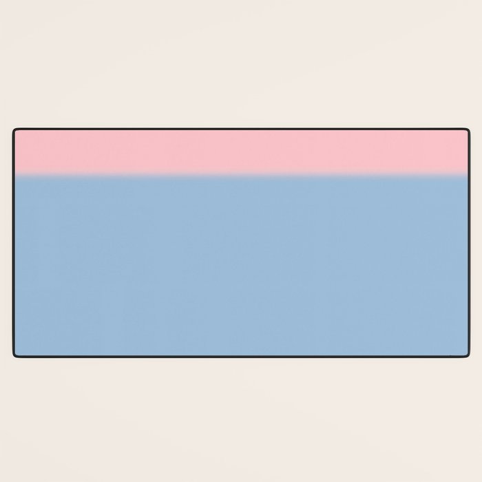 Light Blue and Baby Pink Soft Pastel Minimal Blurred Color Block Desk Mat Gallery Image 3