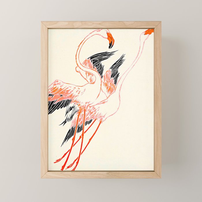 Cocorico cover 1900 Two Pink Flamingos Mini Art Print Gallery Image 1