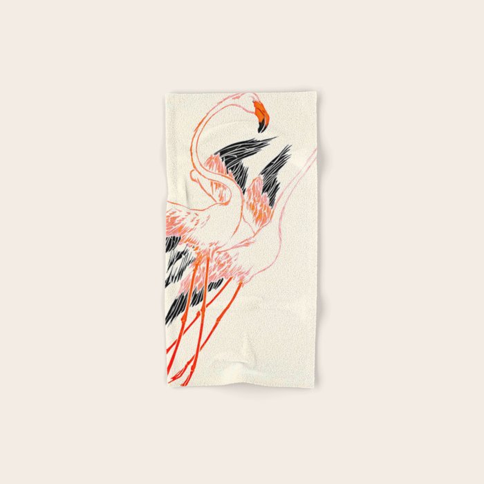 Cocorico cover 1900 Two Pink Flamingos Towels Gallery Image 1
