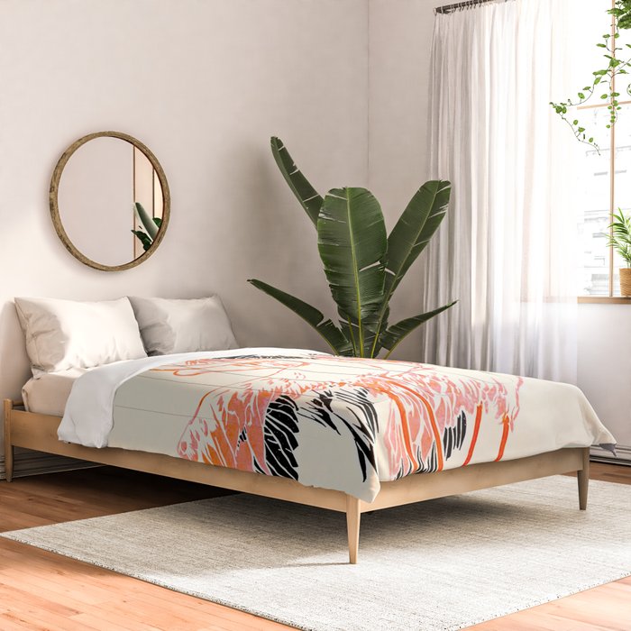 Cocorico cover 1900 Two Pink Flamingos Comforter Gallery Image 2