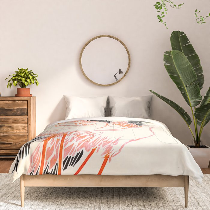 Cocorico cover 1900 Two Pink Flamingos Comforter Gallery Image 3