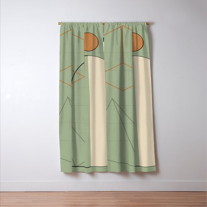 Geometric Shapes 6 Window Curtain Gallery Image 3
