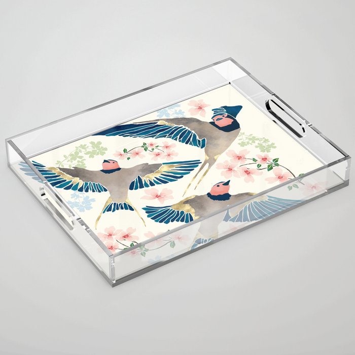 Swallows New Beginning II Acrylic Tray Gallery Image 1