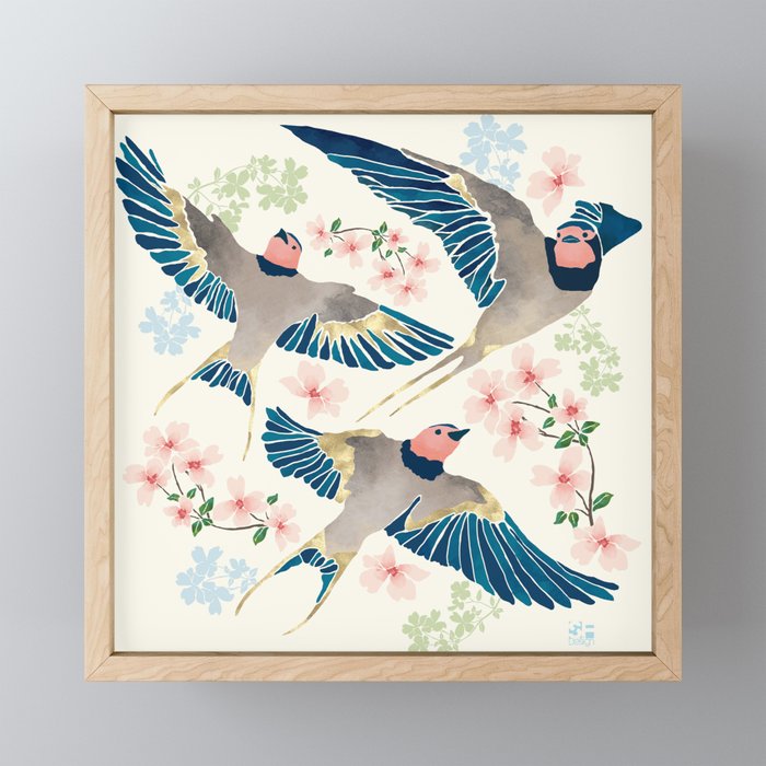 Swallows New Beginning II Mini Art Print Gallery Image 1