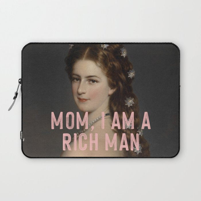 Mom I Am A Rich Man Laptop Sleeve Gallery Image 1