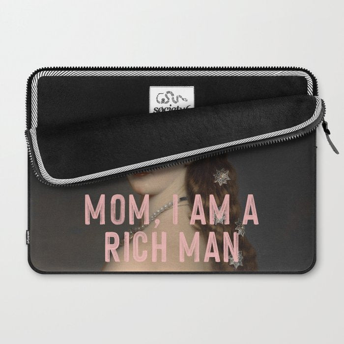 Mom I Am A Rich Man Laptop Sleeve Gallery Image 2