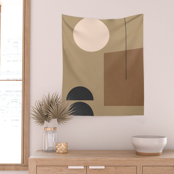 Minimal Geometric 34 Wall Tapestry Gallery Image 2
