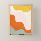 fluid waves mid century summer Mini Art Print Gallery Image 1